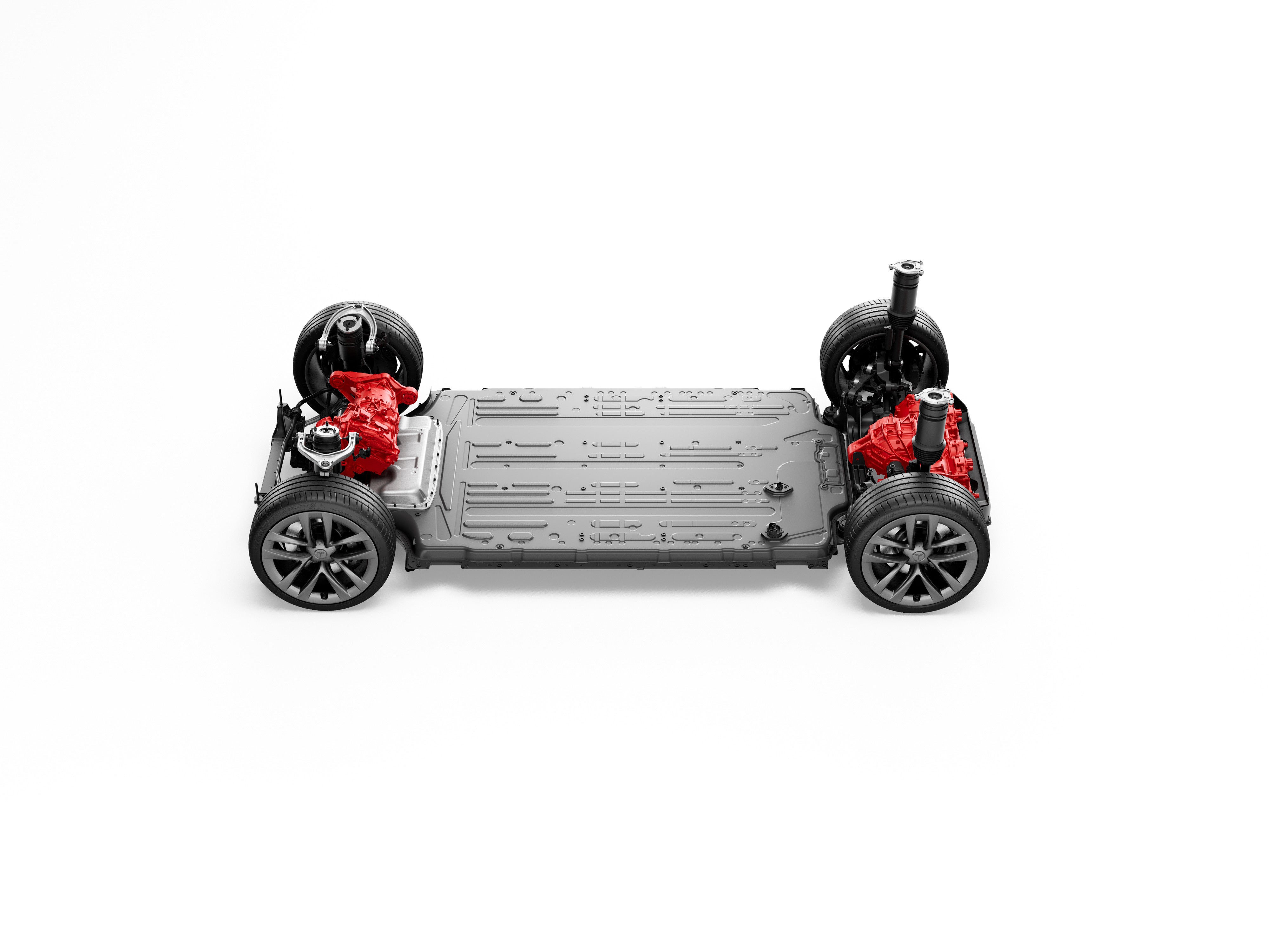 The so-called ‘skateboard’ chassis of an electric car has the battery pack at its centre.