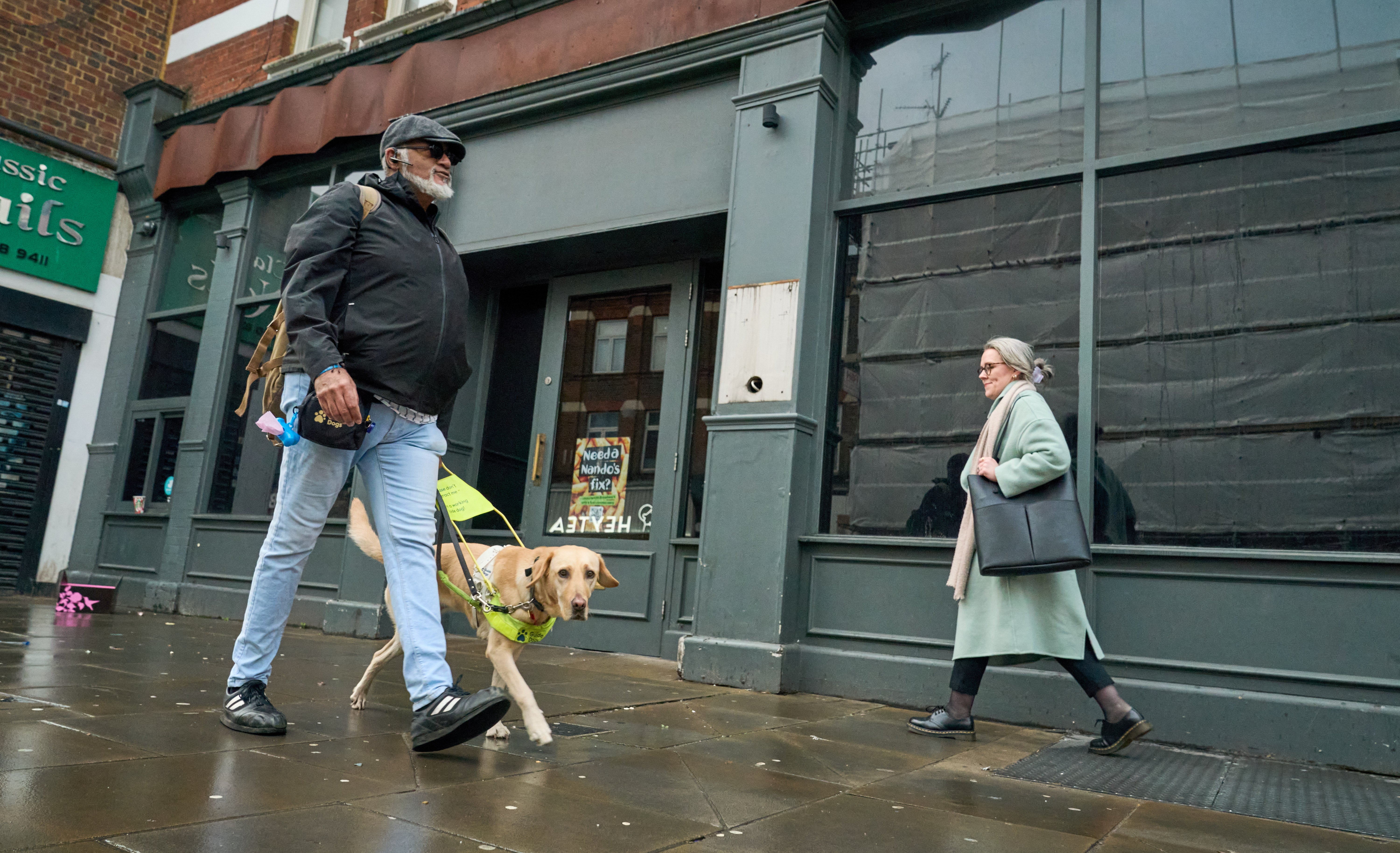 Rye draws a smile from a passer by