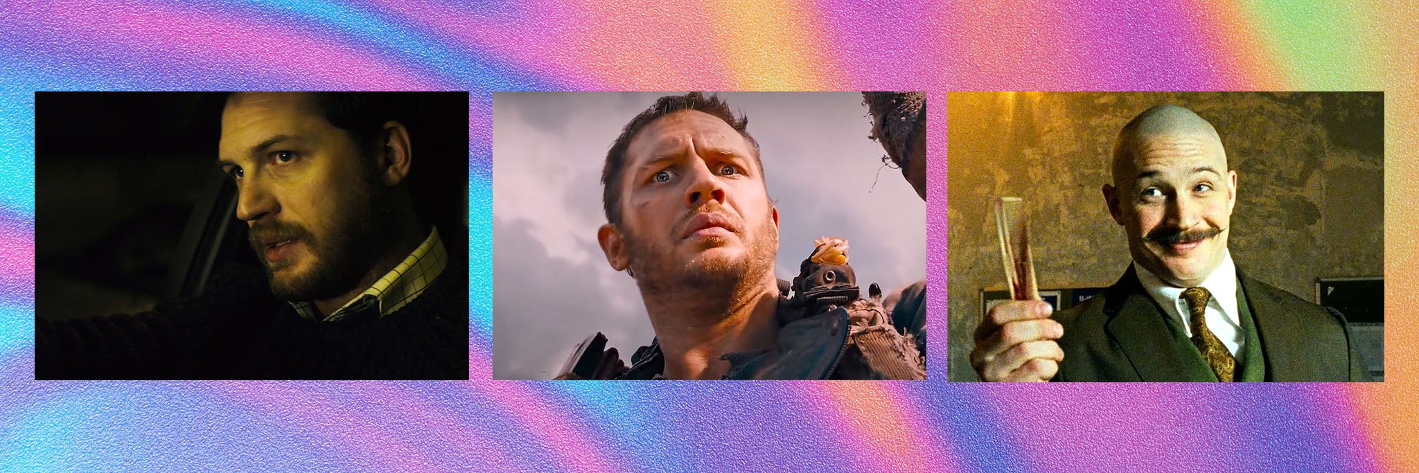 Tom Hardy in ‘Locke’, ‘Mad Max: Fury Road’ and ‘Bronson’