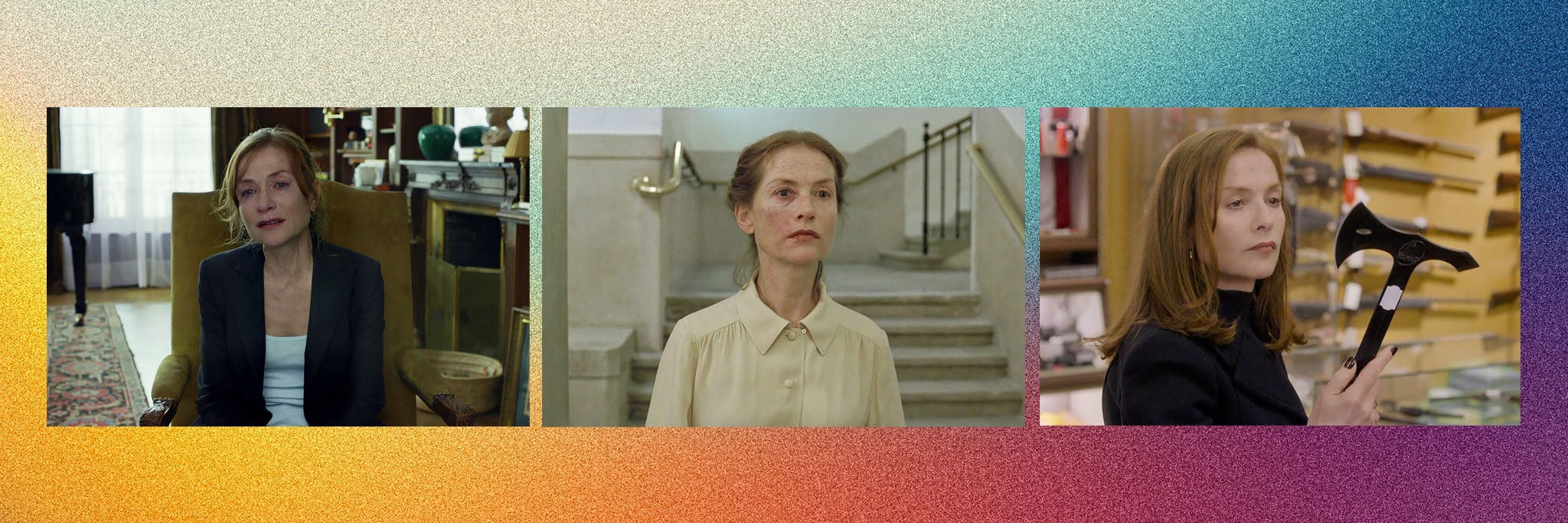 Isabelle Huppert in ‘Amour’, ‘The Piano Teacher’ and ‘Elle’