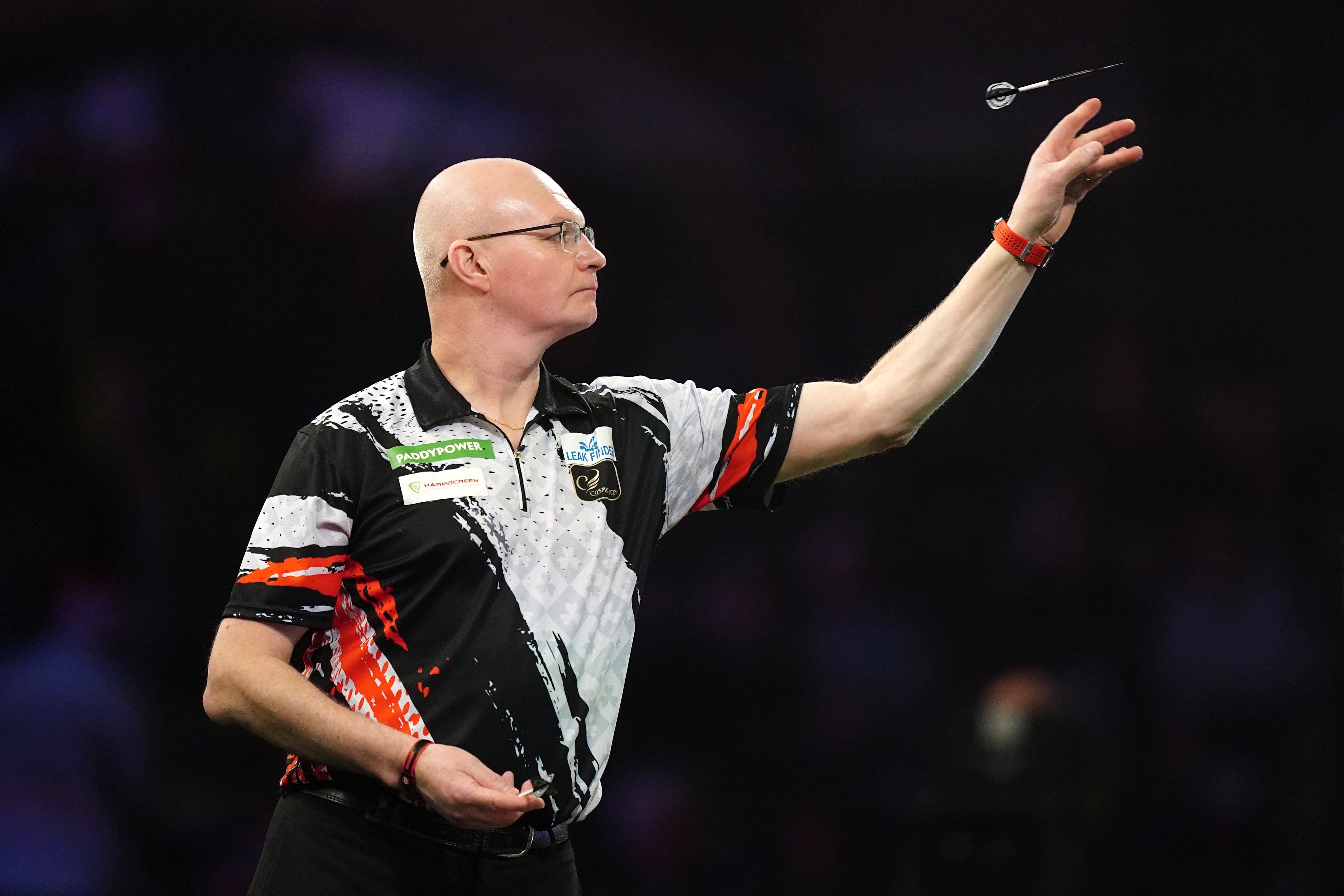 Northern Ireland’s Mickey Mansell held off Tomoya Goto to win at Alexandra Palace (Zac Goodwin/PA)