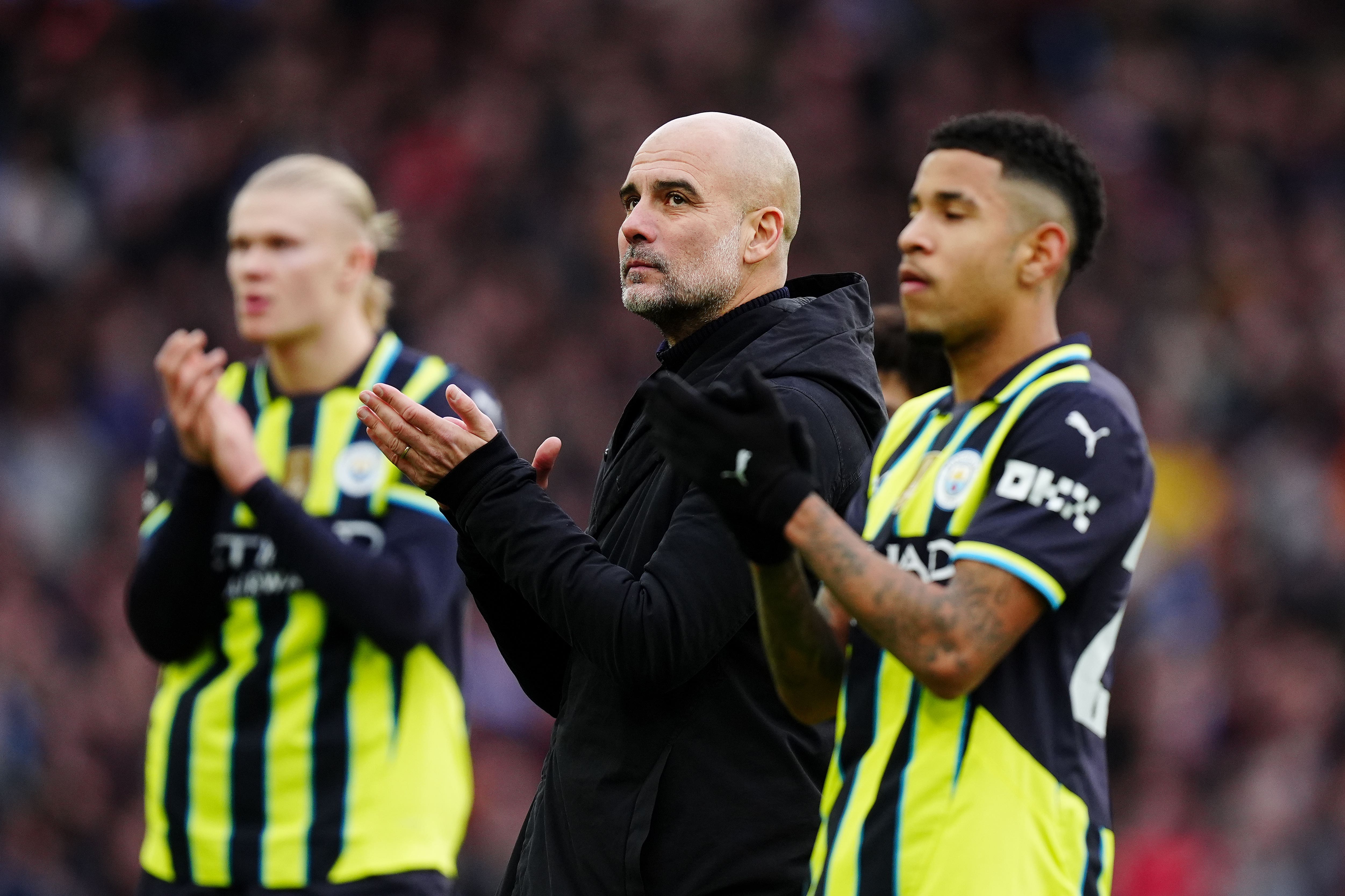 Pep failed to point the finger at his players for their poor form (Mike Egerton/PA)