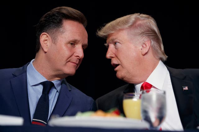 <p>Mark Burnett and Donald Trump in Washington DC, 2017 </p>