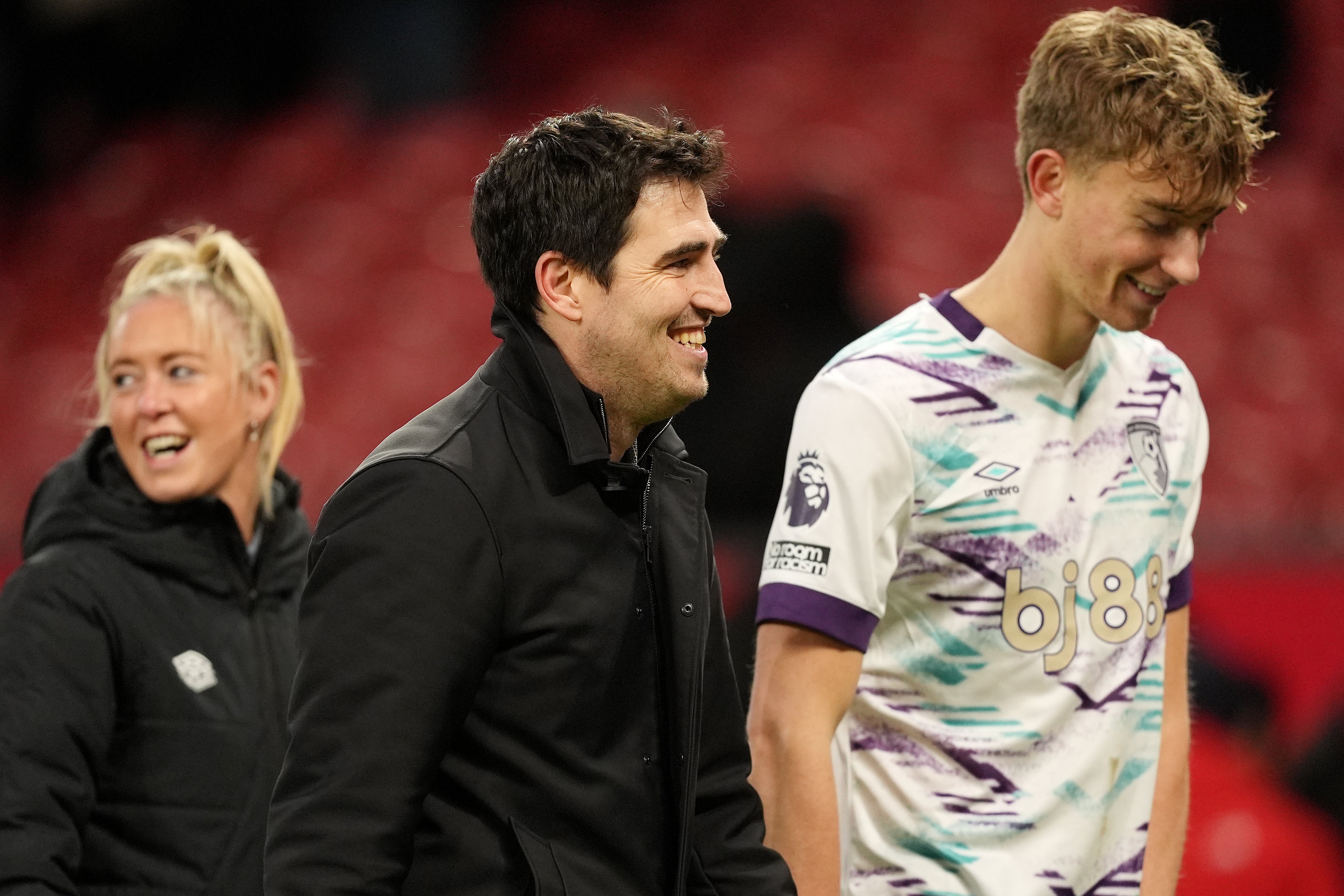 Manager Andoni Iraola, centre, and Bournemouth had a good day (Martin Rickett/PA)