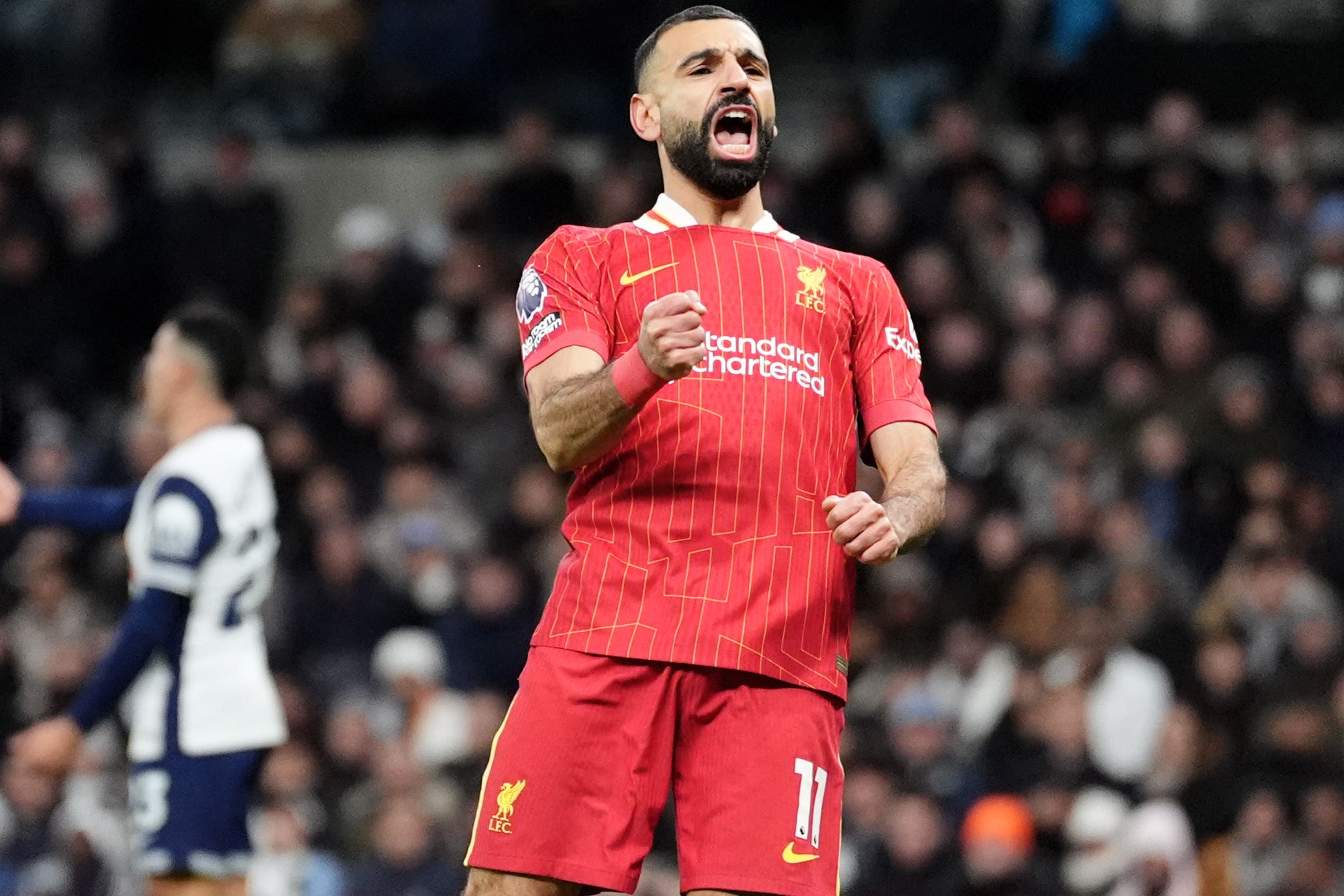 Mohamed Salah helped Premier League leaders Liverpool thrash Tottenham (Adam Davy/PA)