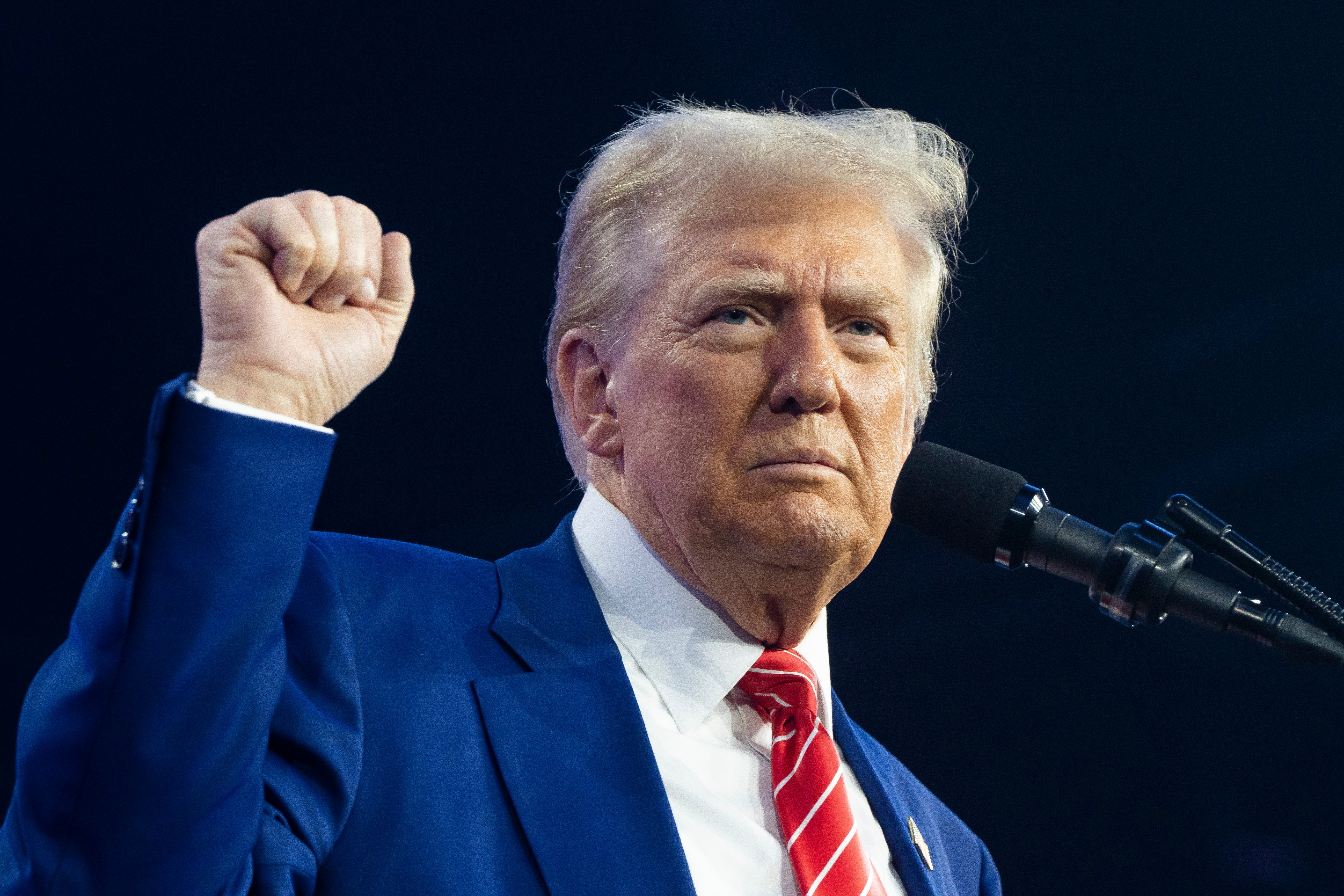 President-elect Donald Trump speaks at Turning Point USA’s AmericaFest. During the event, he proposed taking back the Panama Canal.