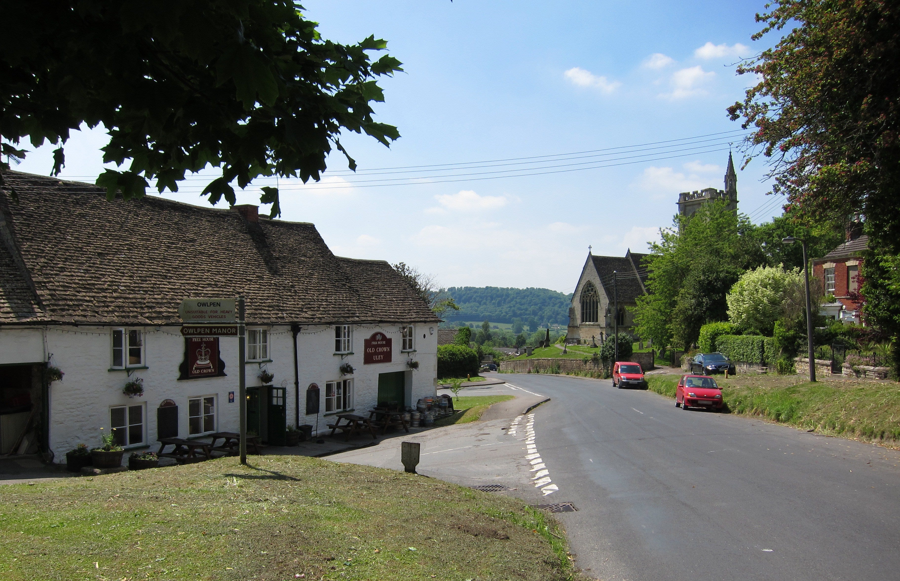 Forgotten past: Today the village of Uley, Gloucestershire looks calm and serene. But new research shows that, back in Roman times, the area was a ritual centre for persuading the gods to exact lethal revenge on local criminals