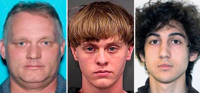 <p>Death sentences remain for Robert Bowers,  Dylann Roof, and Dzhokhar Tsarnaev (left to right) </p>