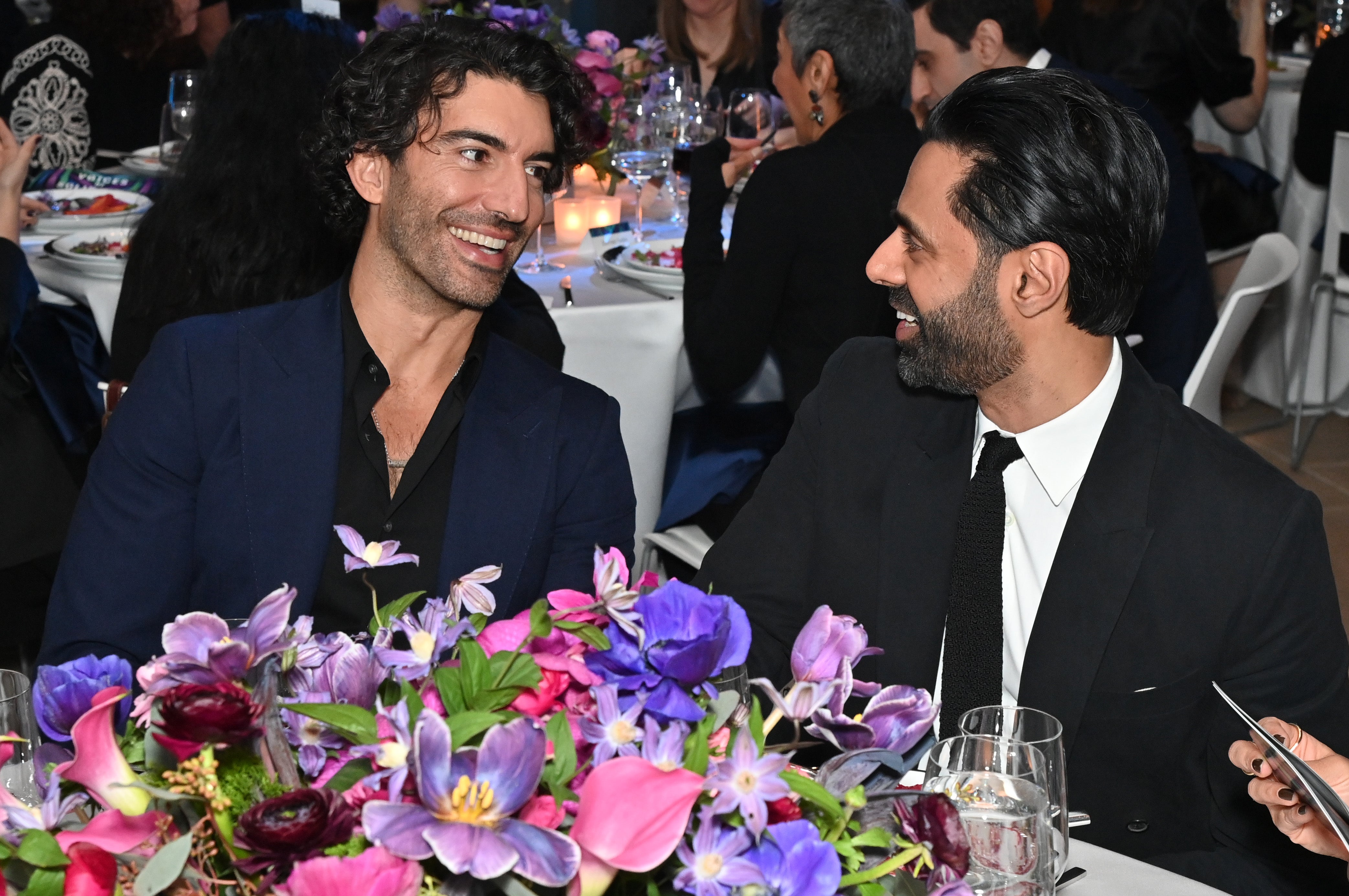 Justin Baldoni and comedian Hasan Minhaj at the Vital Voices 12th Annual Voices of Solidarity Awards in New York on 9 December 2024