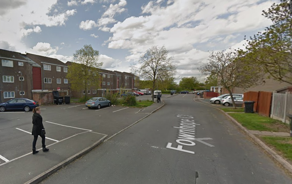 Fownhope Close in Redditch where the 39-year-old man was shot