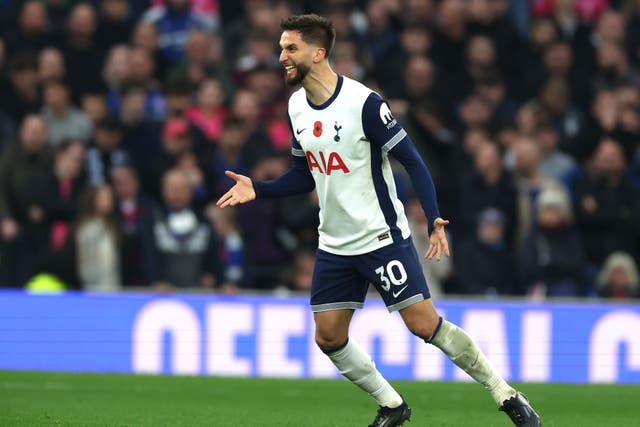 Rodrigo Bentancur will be available for Tottenham’s trip to Nottingham Forest (Steven Paston/PA)