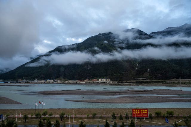 <p>File: The Yarlung Zangbo river is seen during a government organised visit for journalists</p>