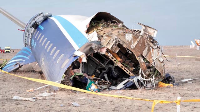 <p>Kazakhstan Azerbaijan Airliner Crash</p>