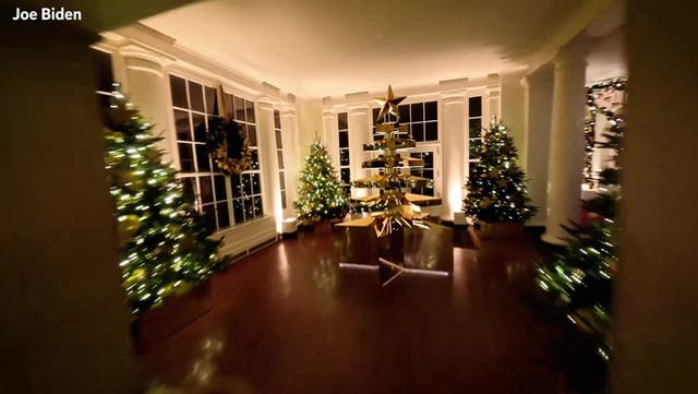 <p>President Biden gives incredible drone tour of White House in final Christmas Day message.</p>