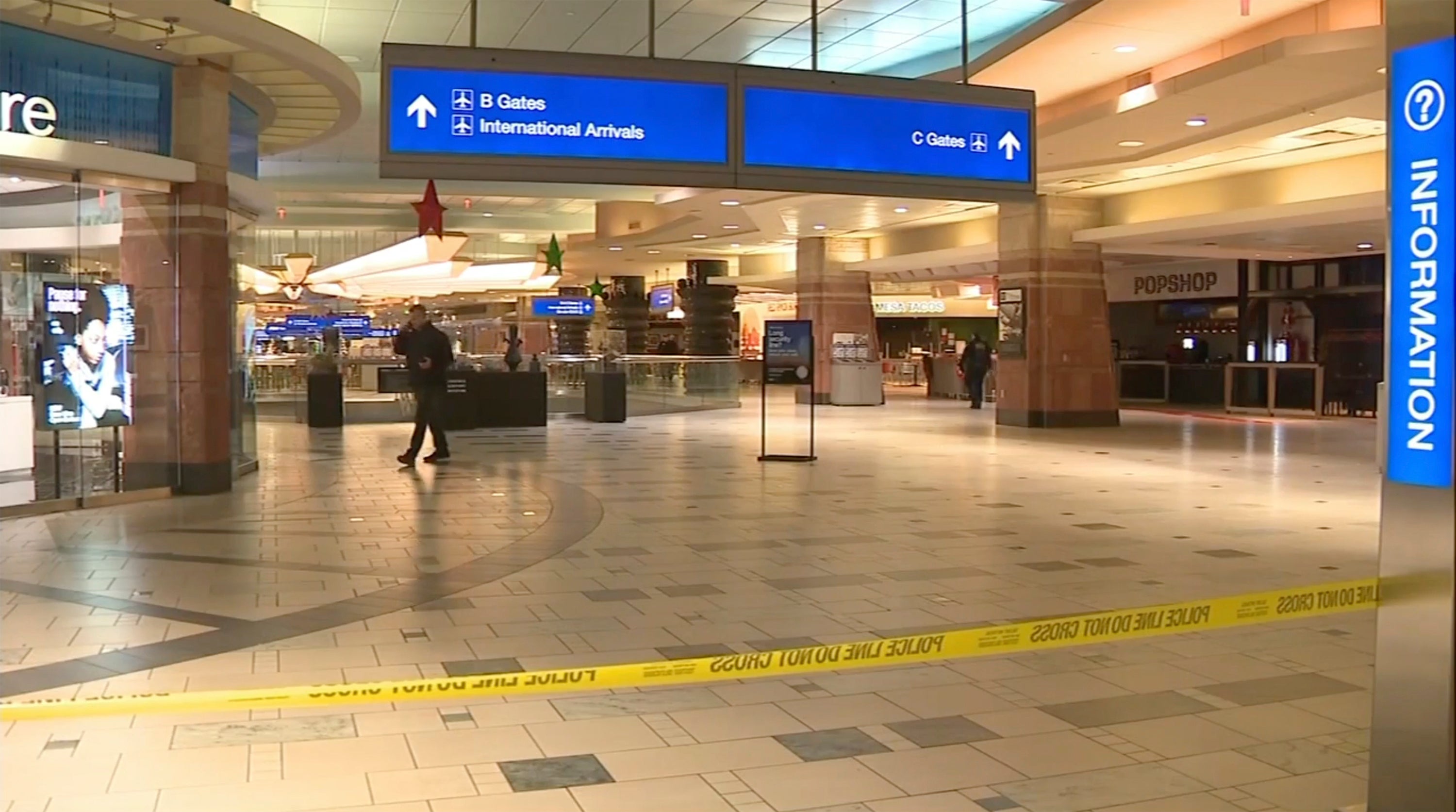 Three people were shot and one was stabbed after a family dispute escalated on Christmas night at the Phoenix Sky Harbor International airport, in Arizona