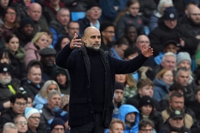 Manchester City manager Pep Guardiola will go shopping for new players in January (Martin Rickett/PA)