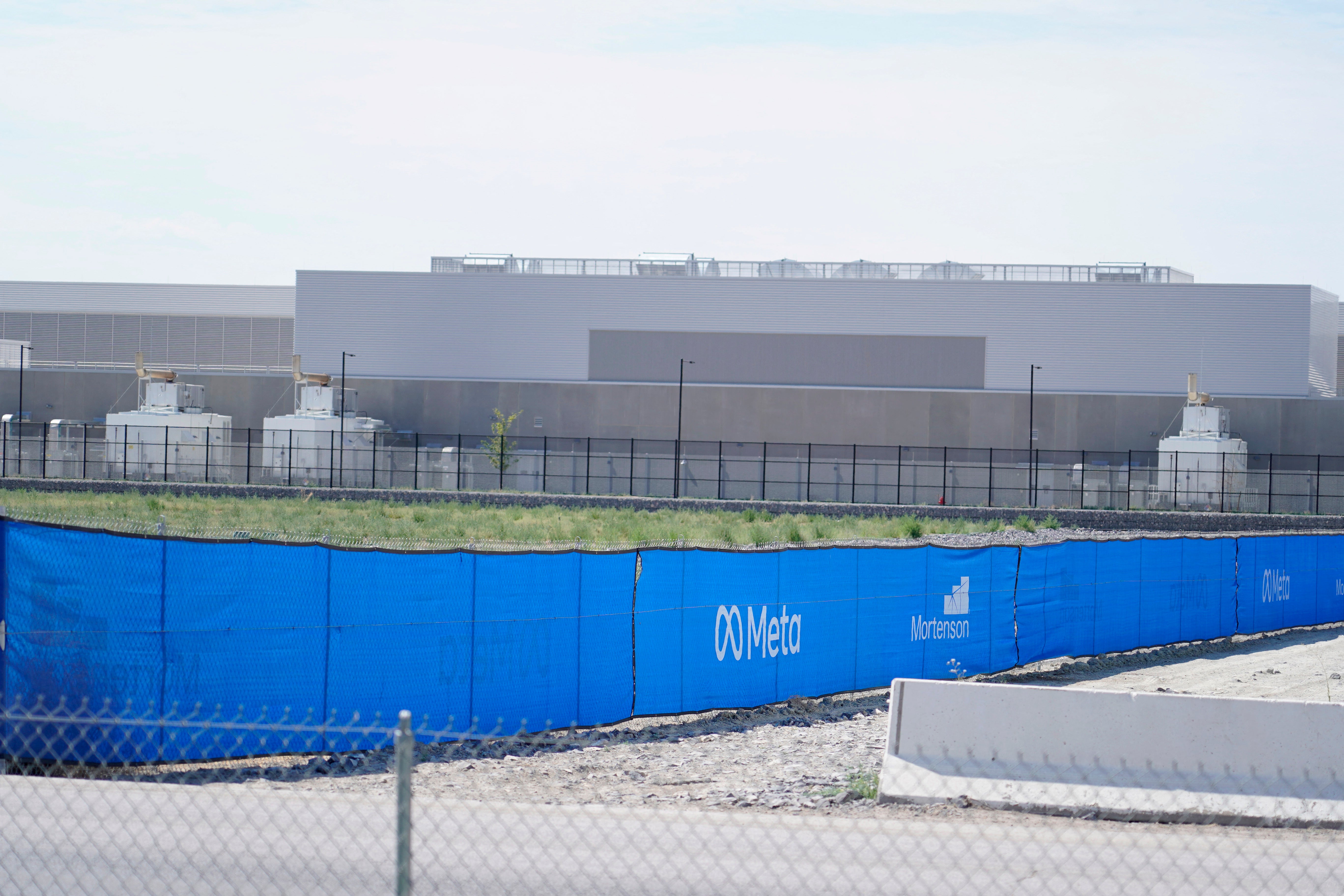 Meta’s Facebook data center is seen in Eagle Mountain, Utah, last July. Meta and others are working to open new data centers to support AI ventures