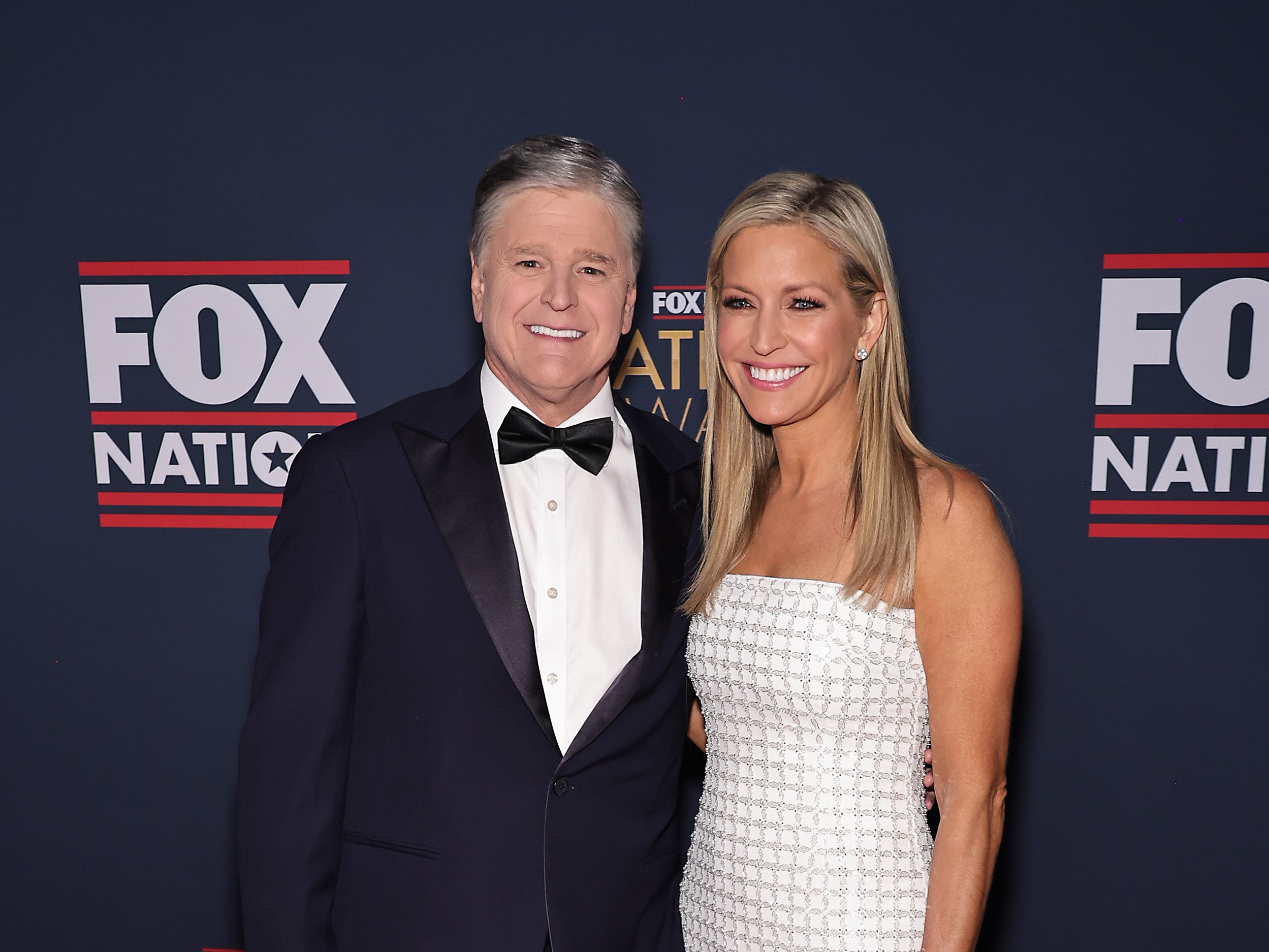 Sean Hannity and Ainsley Earhardt attend FOX Nation’s 2024 Patriot Awards at Tilles Center for the Performing Arts on December 05, 2024 in Greenvale, New York. The pair got engaged over Christmas after years of long-distance dating, they announced Thursday