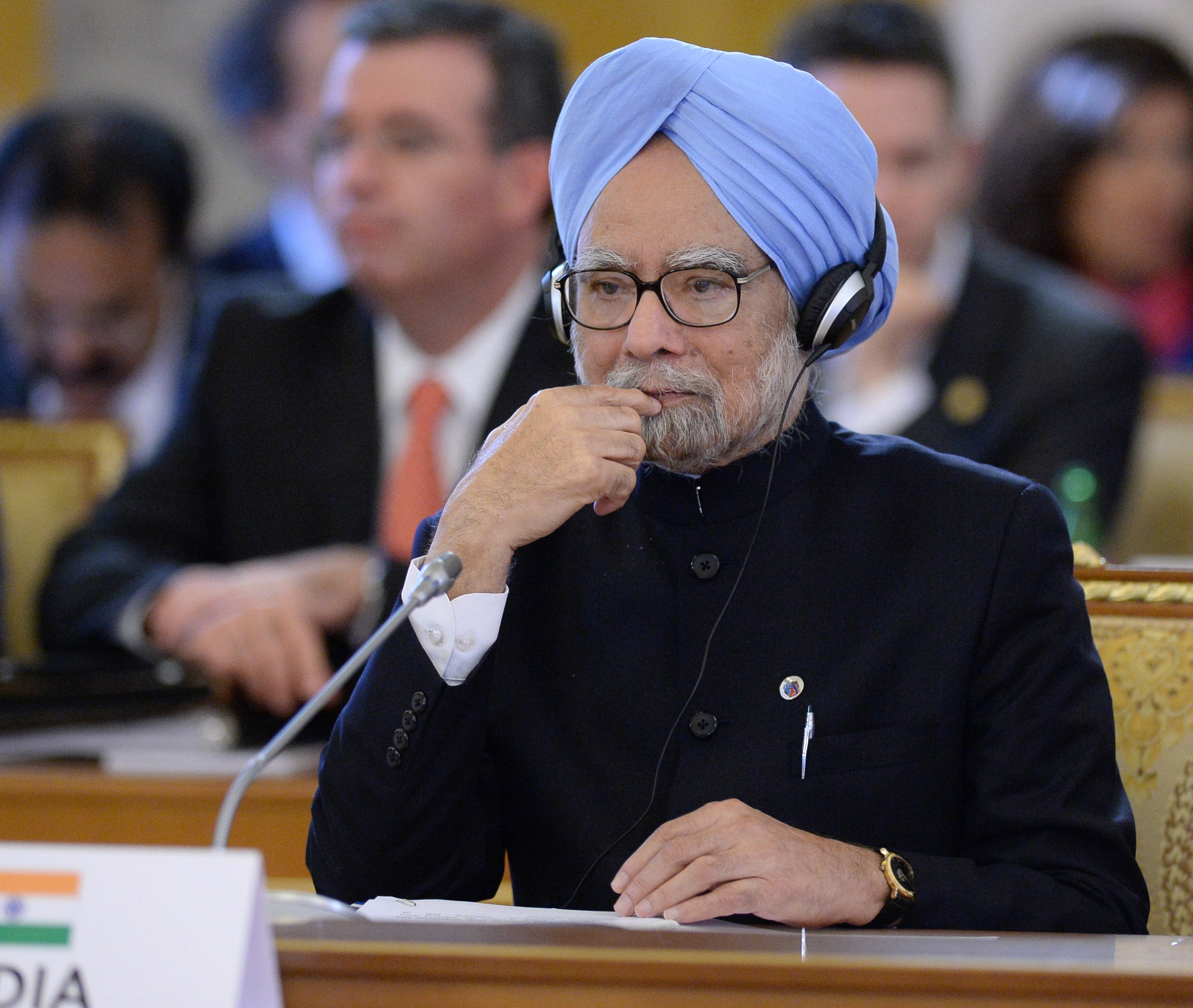 Former prime minister of India Manmohan Singh attends the second working meeting of the G20 heads of state and government in 2013