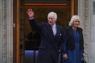 The King underwent a procedure at the London Clinic in January before he announced his cancer diagnosis the following month (Victoria Jones/PA)