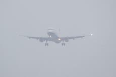 Travel chaos as thick fog sparks mass delays at UK’s busiest airports 