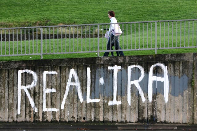 Real IRA graffiti in Londonderry (Paul Faith/PA)