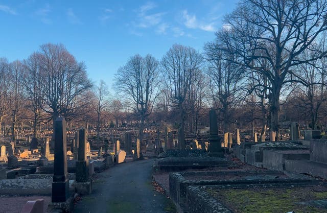 <p>Hundreds of old graves at Östra Kyrkogården, one of the largest cemeteries in Gothenburg</p>