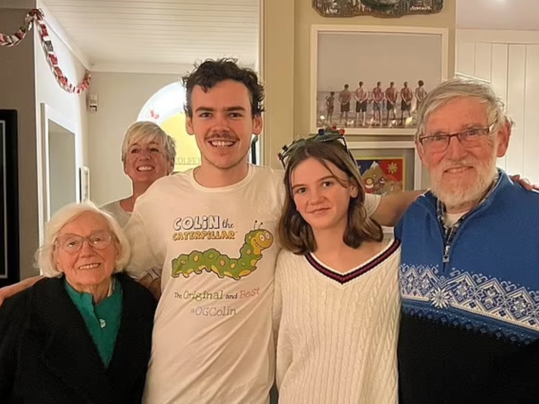 Woody Cook told followers his grandmother Ros (left) died on Christmas Day