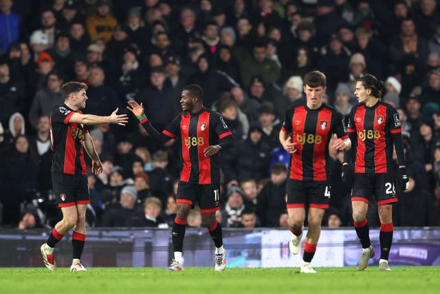 Dango Ouattara earned a point for Bournemouth (Steven Paston/PA)