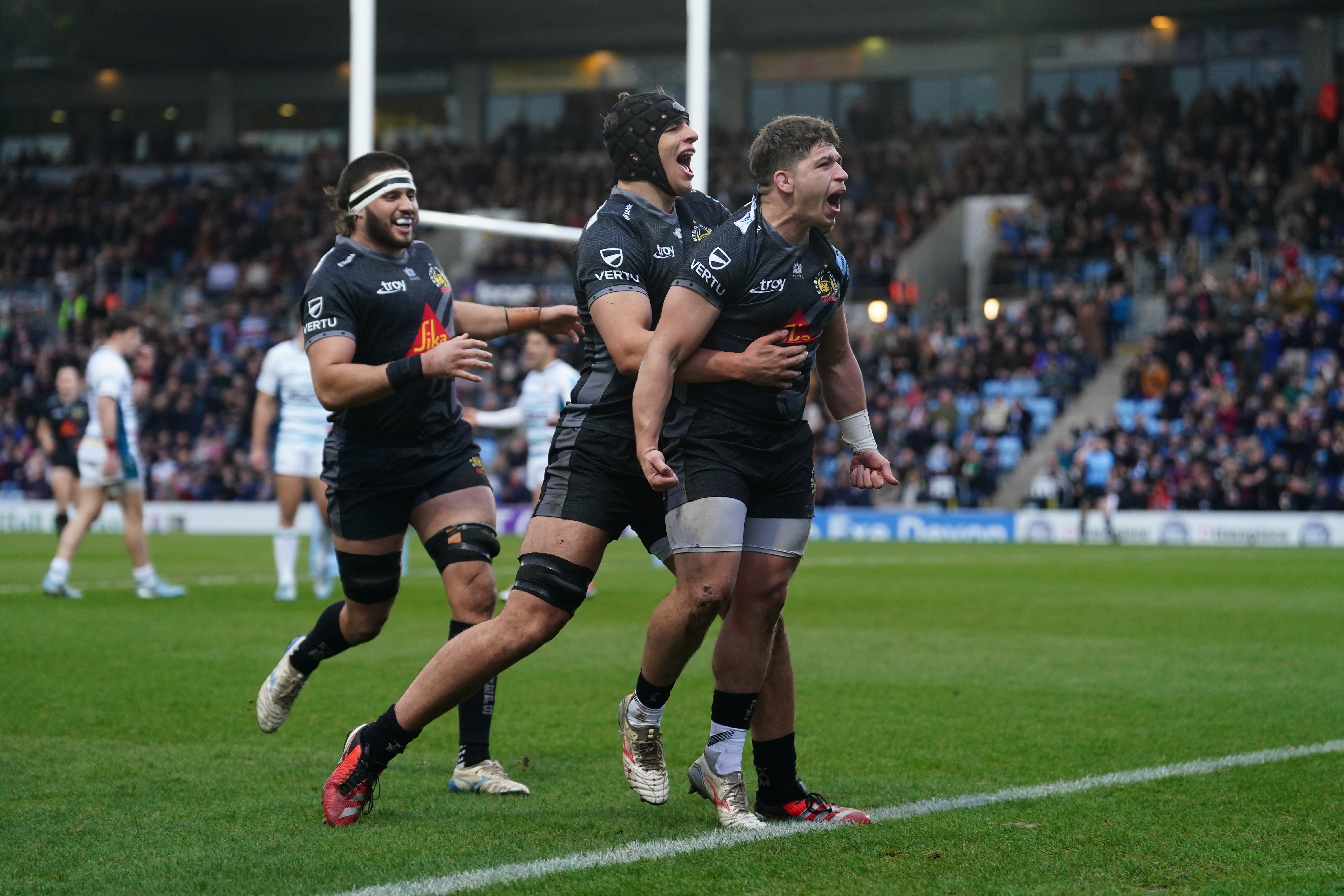 Dan Frost scored Exeter’s first try of the day