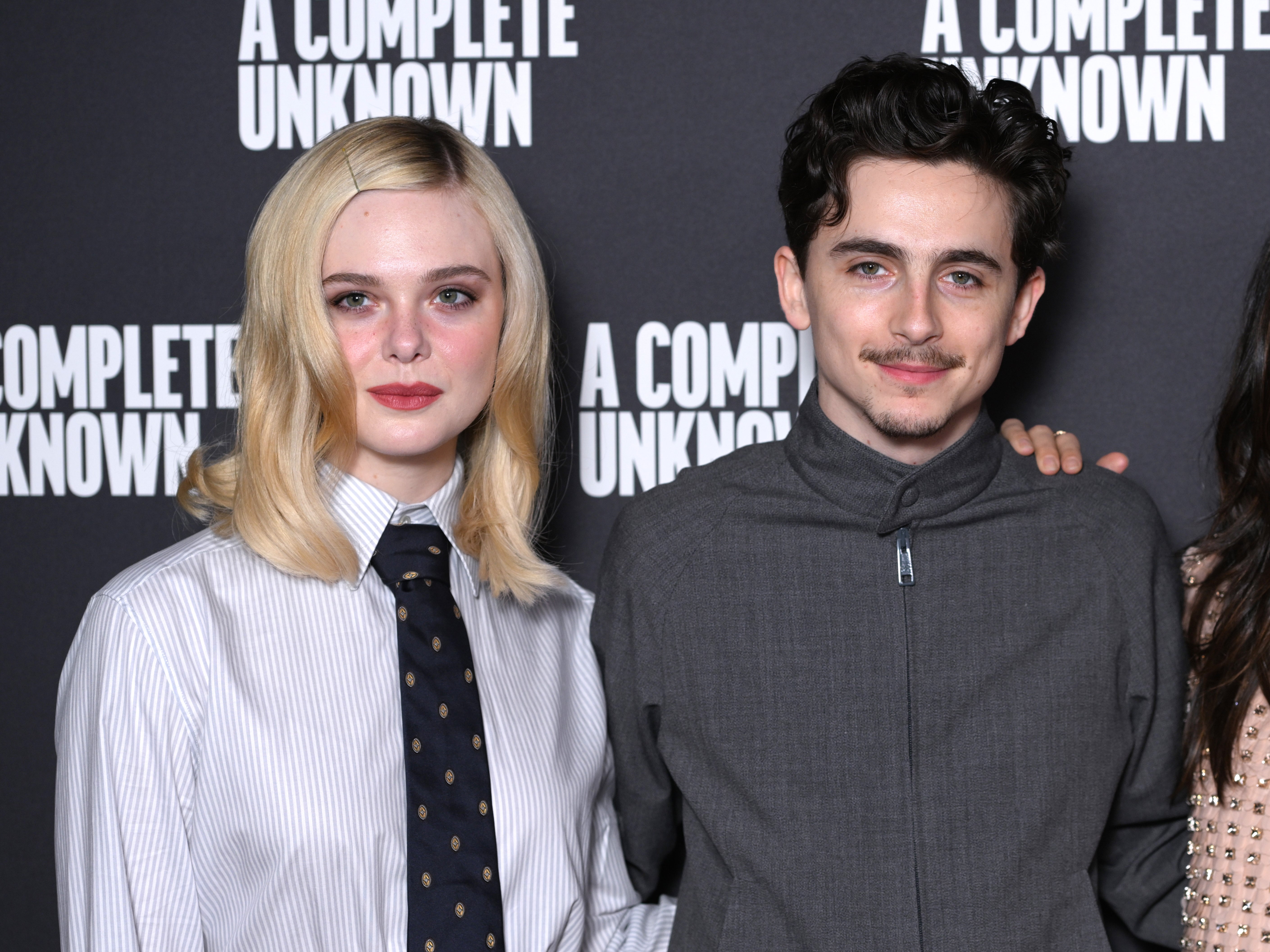 Elle Fanning and Timothée Chalamet said they were both ‘starstruck’ to meet Tracy E Gilchrist after her viral ‘holding space’ meme