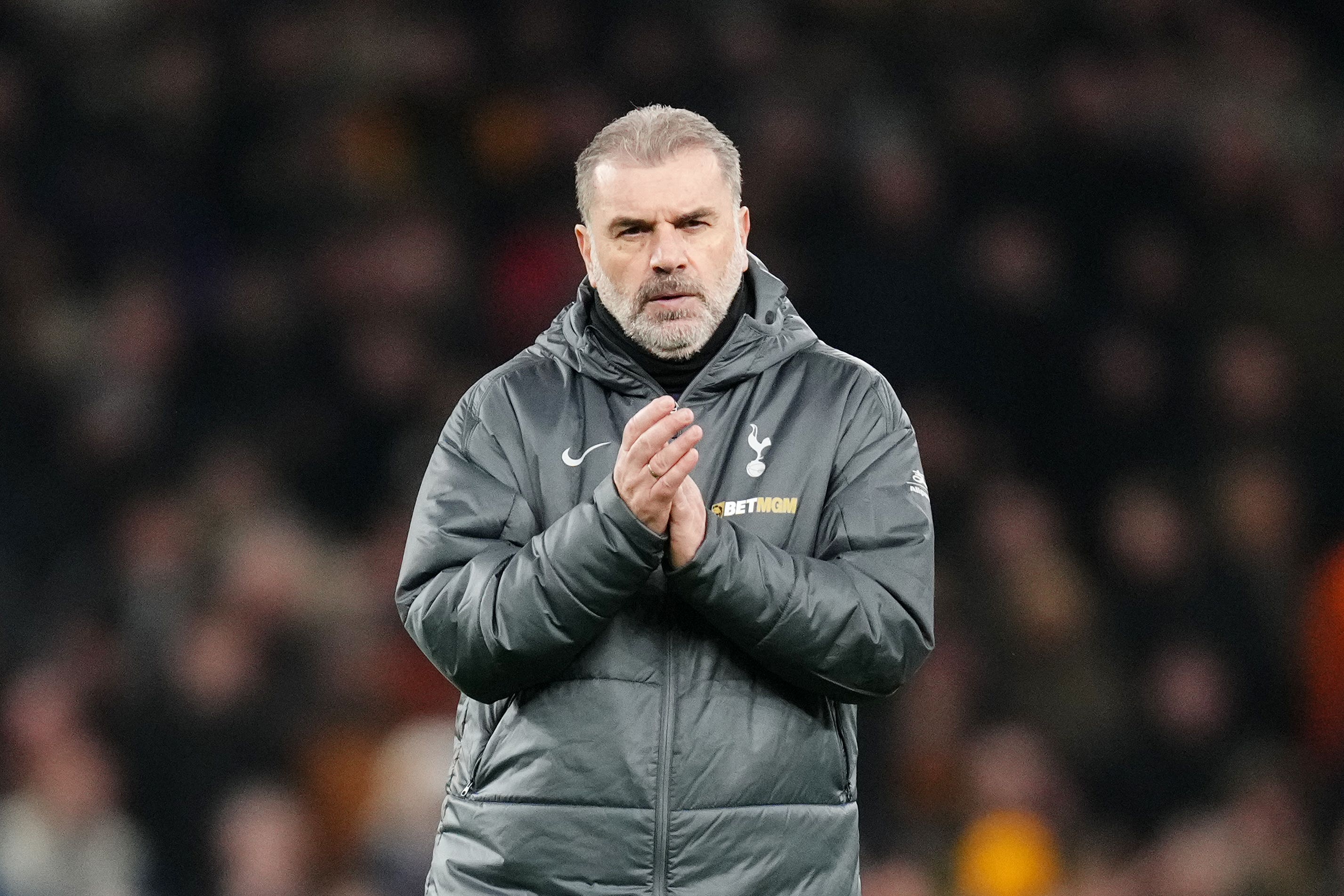 Ange Postecoglou hurt after Tottenham fail to hold on (John Walton/PA)