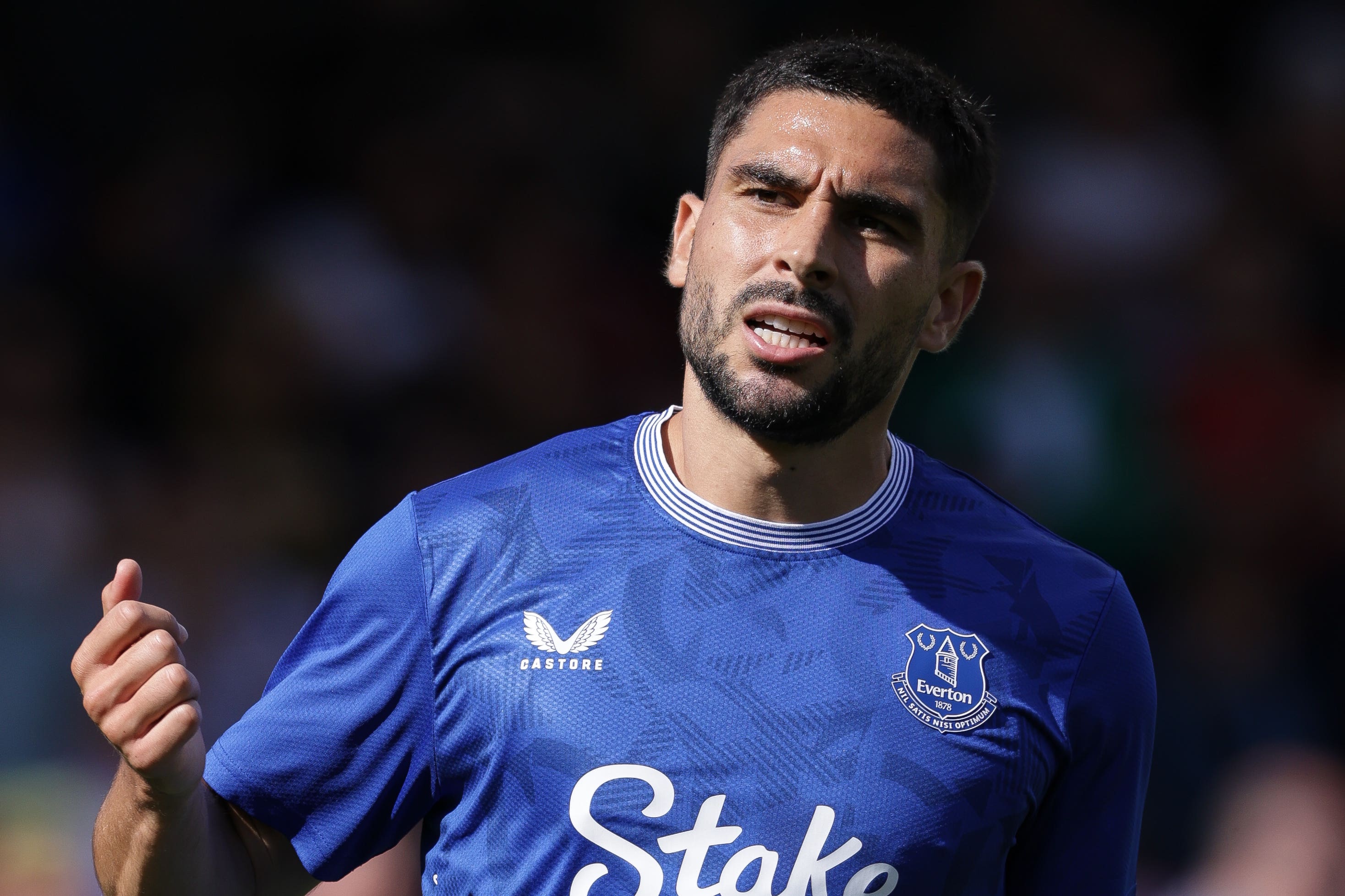 Everton striker Neal Maupay has taunted the club’s fans in a post on social media (Barrington Coombs/PA)