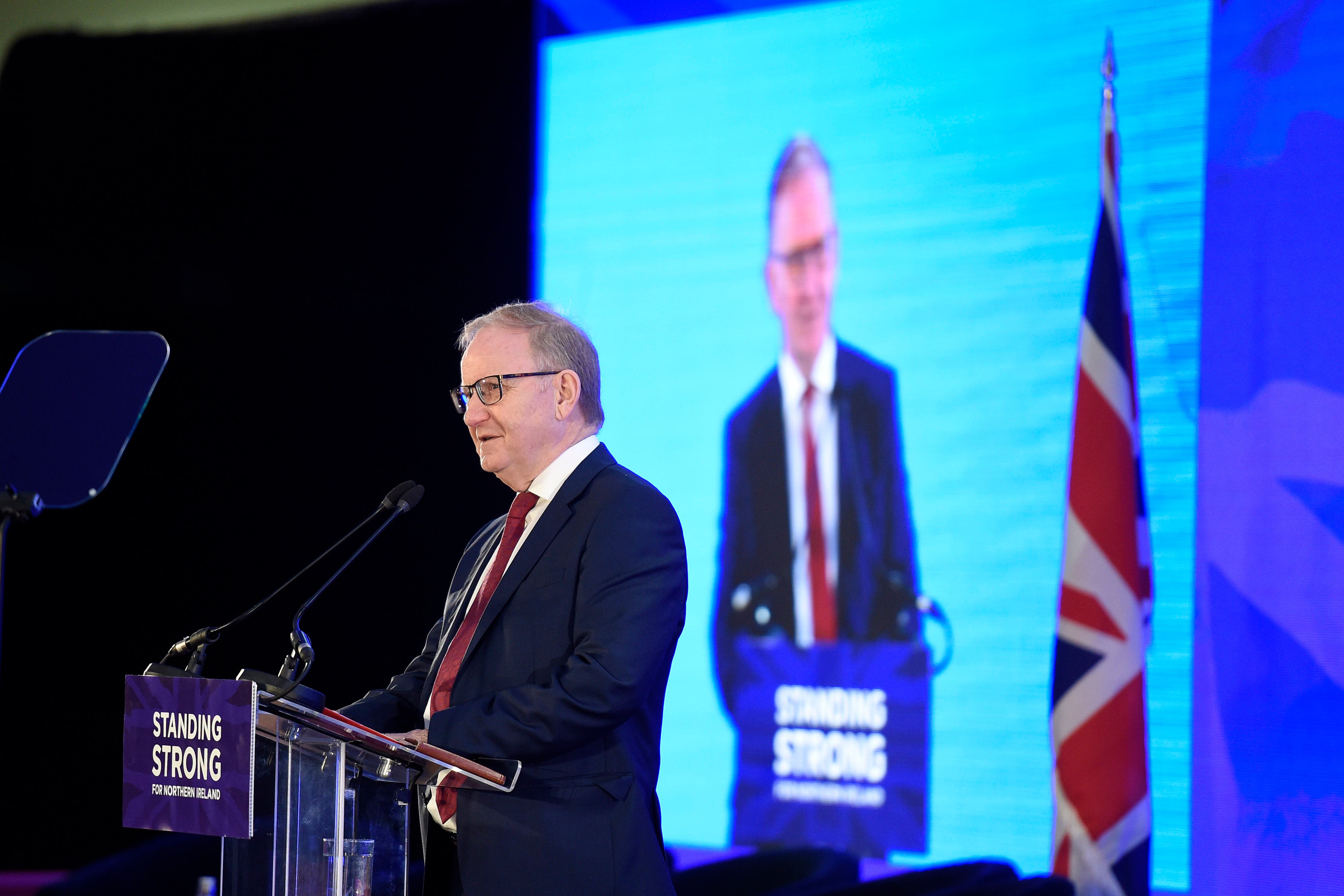 Party chairman Maurice Morrow at the DUP annual conference in 2017 (Michael Cooper/PA)