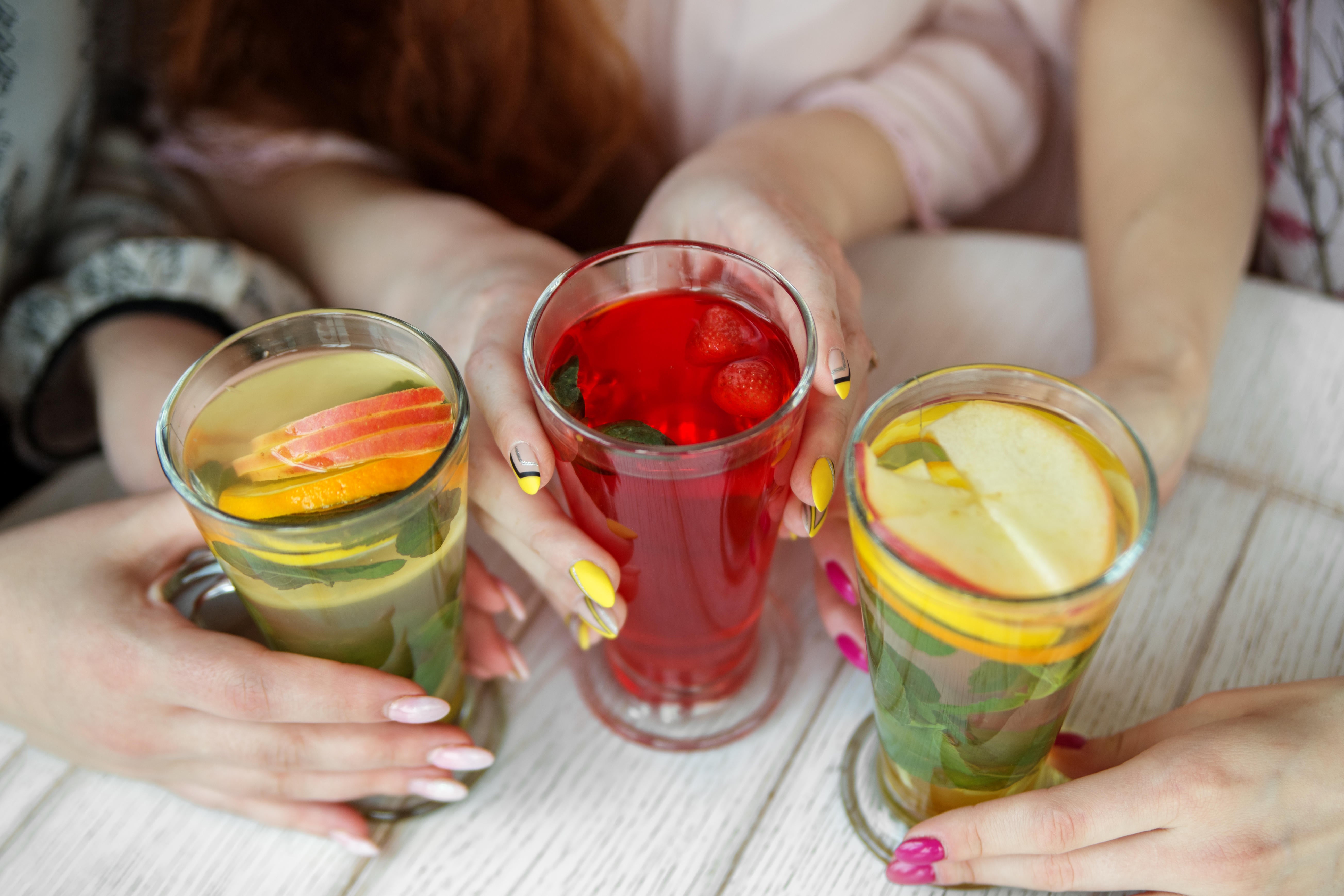 A variety of mocktails