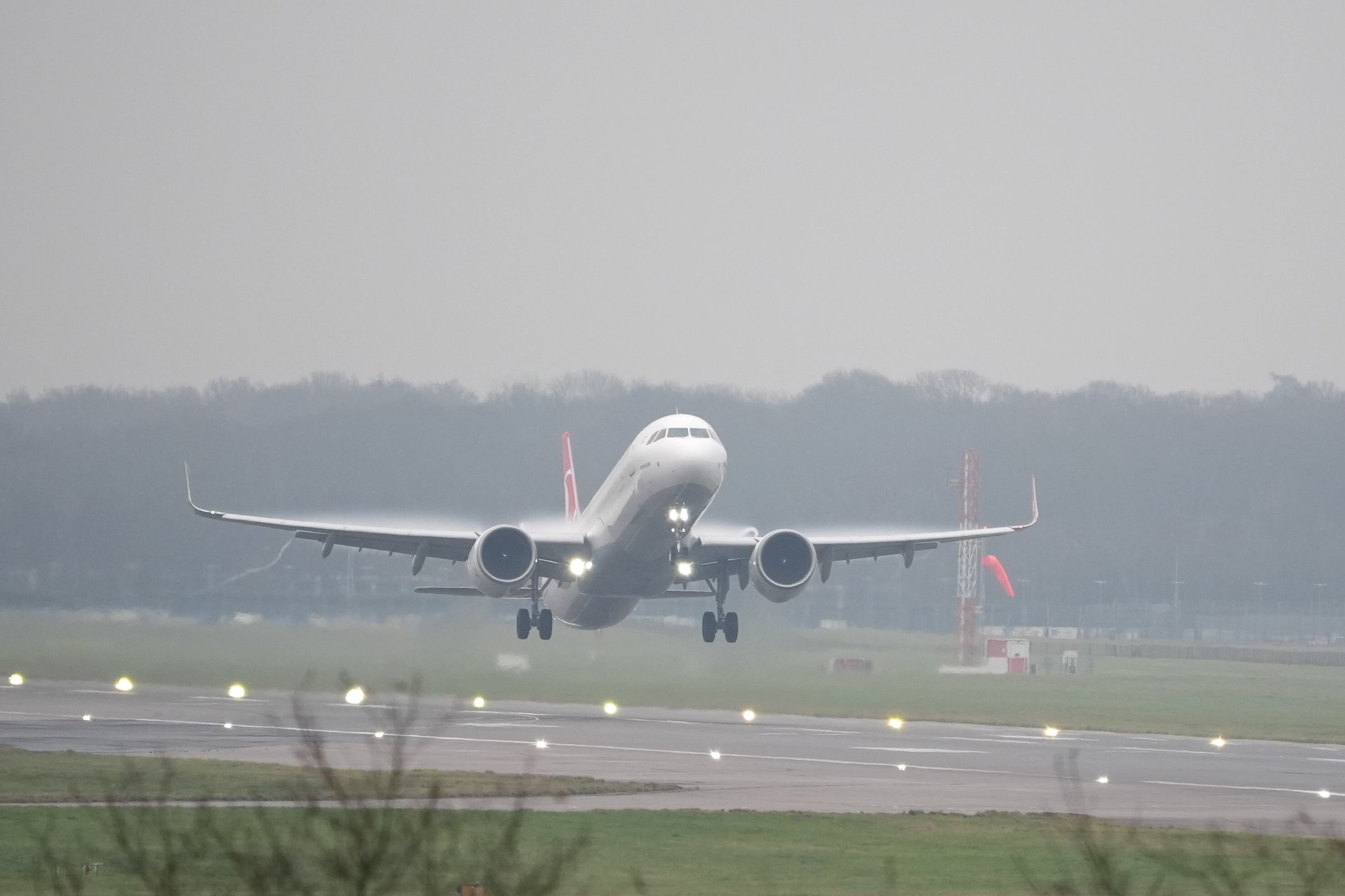 Flight restrictions remain in place at Gatwick airport for a fourth day because of fog, disrupting travel plans for thousands of passengers (Gareth Fuller/PA)