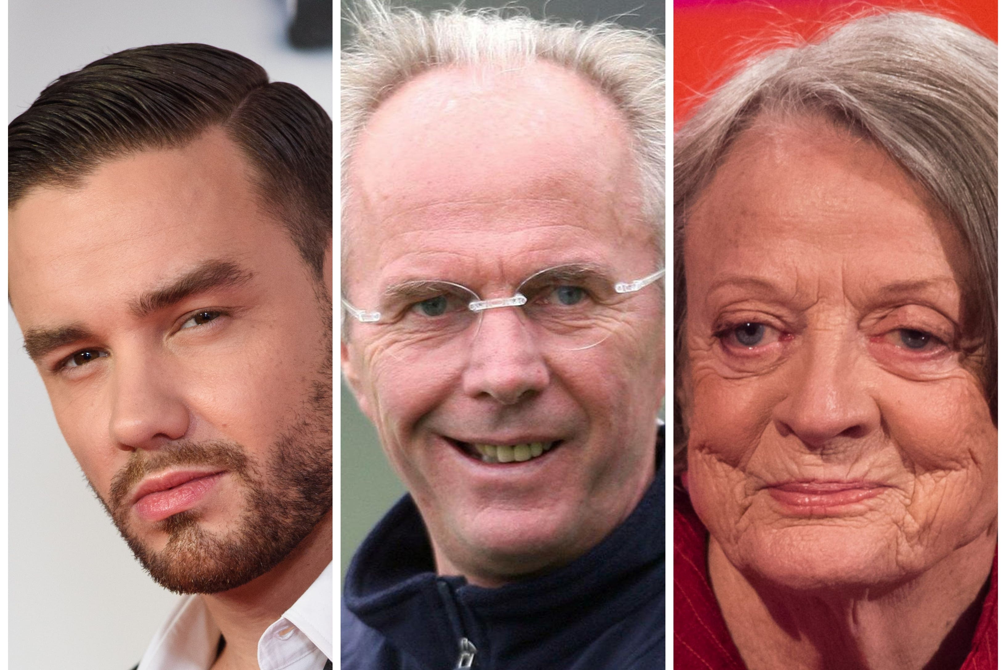 Liam Payne, Sven-Goran Eriksson and Dame Maggie Smith (PA)