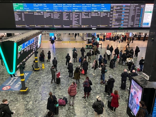 <p>Action station? London Euston, where strikes by Avanti West Coast train managers will begin on New Year’s Eve</p>