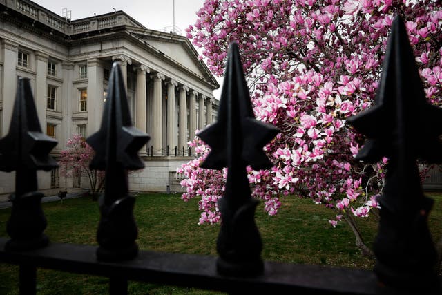 <p>The US Treasury building</p>