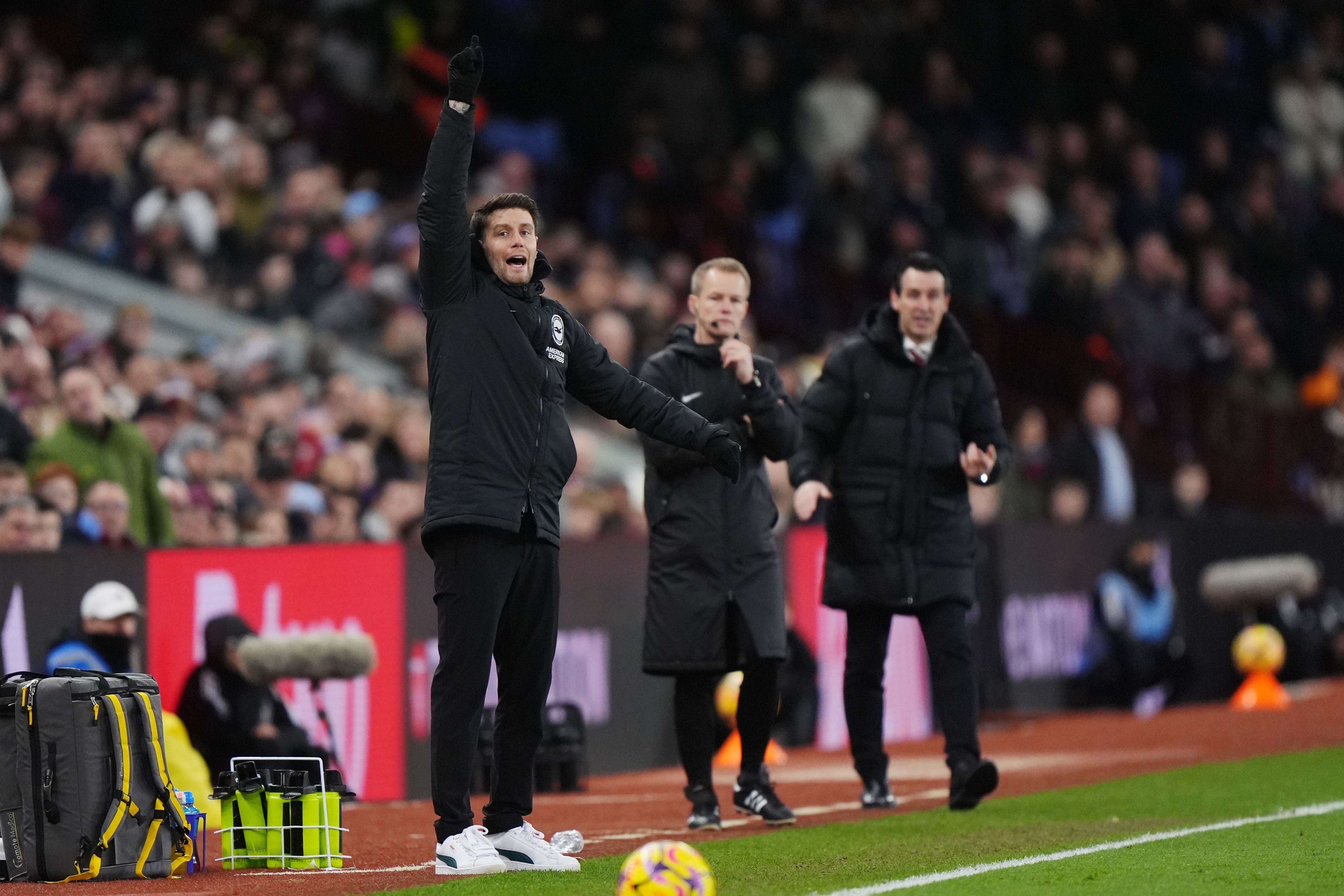 Fabian Hurzeler saw his Brighton side claim a point against Aston Villa (Bradley Collyer/PA)