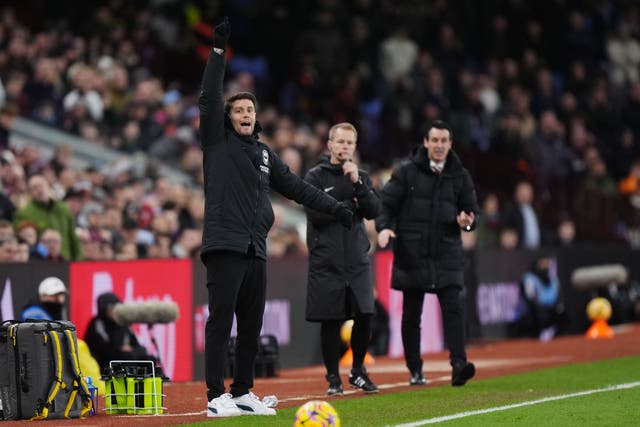 Fabian Hurzeler saw his Brighton side claim a point against Aston Villa (Bradley Collyer/PA)