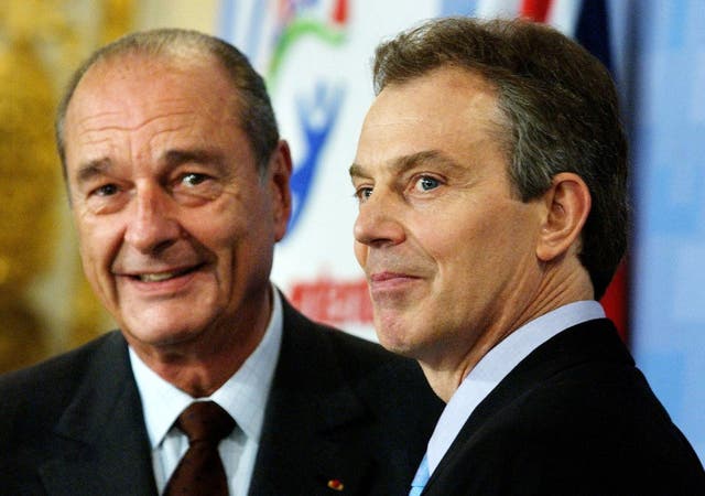 <p>Dozens of other official documents about the death of the Princess of Wales were released but details of the call between Tony Blair (right) and Jacques Chirac were blocked</p>