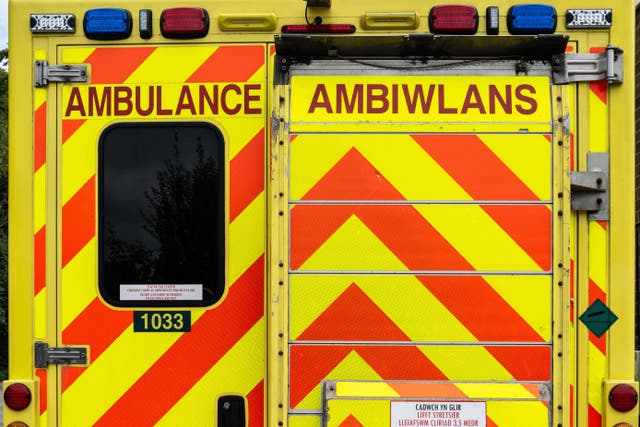 On Monday, more than half of the Welsh Ambulance Service’s ambulances were waiting to hand over patients (Alamy/PA)