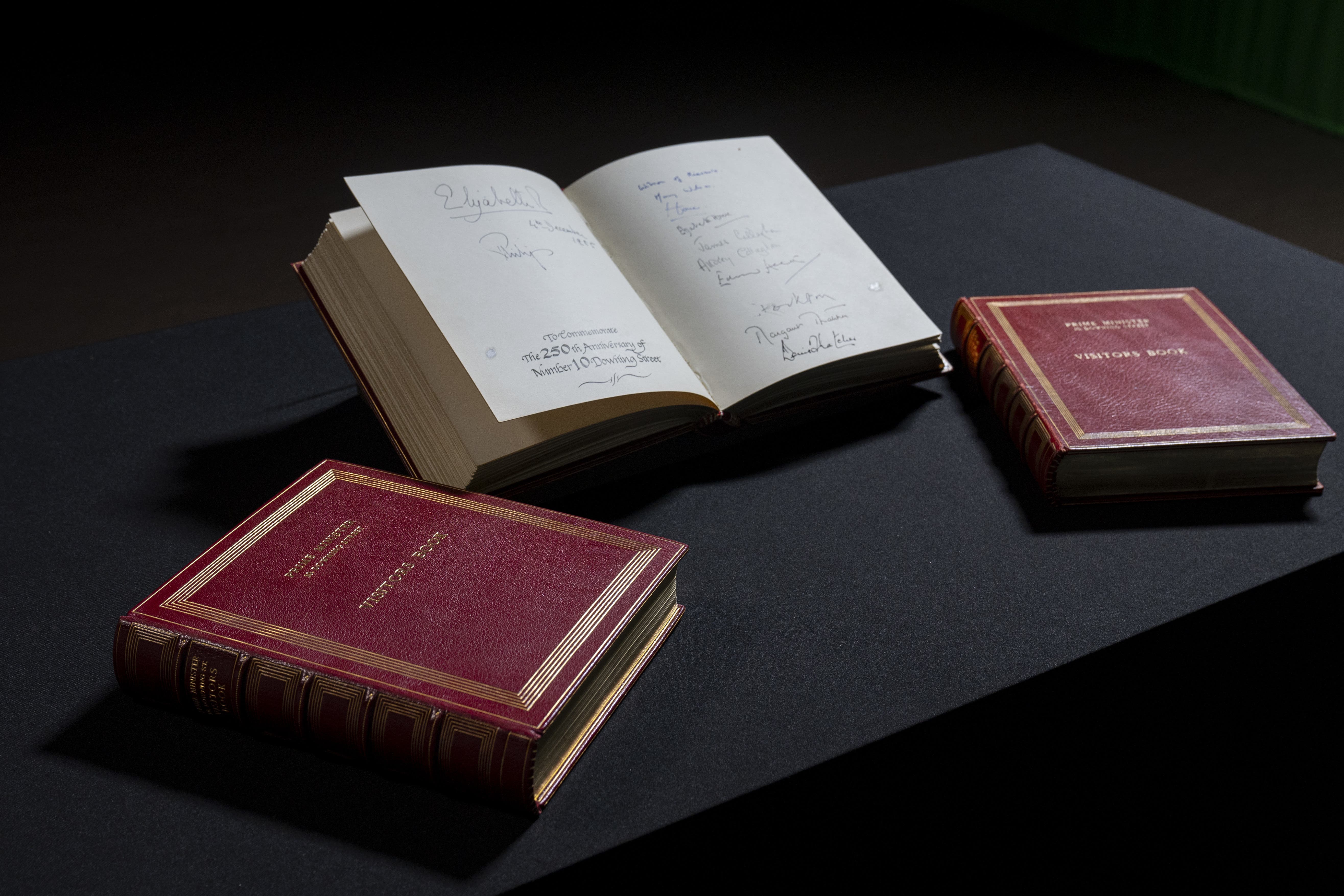 Three Downing Street Visitors Books at the National Archives (Ben Whitley/PA)