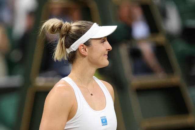 <p>Gabriela Dabrowski after finishing as runner-up with Erin Routliffe at Wimbledon</p>
