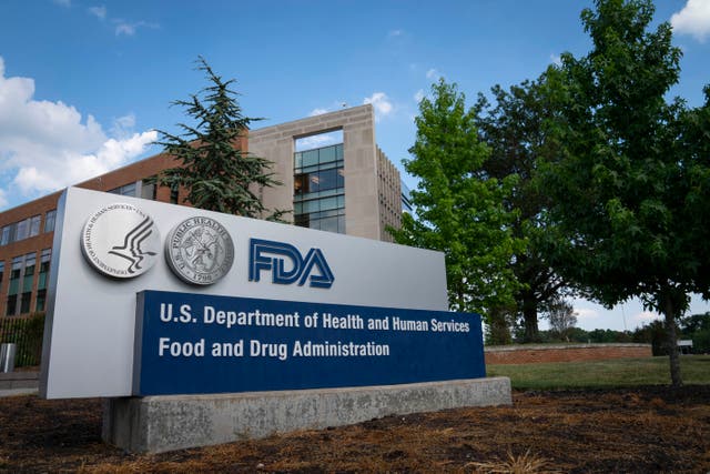 <p>A sign for the Food And Drug Administration is seen outside of the headquarters in White Oak, Maryland</p>