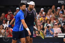 Novak Djokovic and Nick Kyrgios beaten in nail-biting doubles tie-break