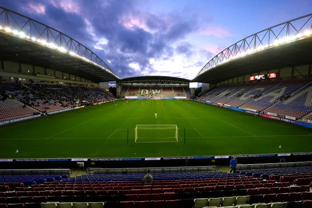 Wigan’s League One fixture with Huddersfield has been postponed due to localised flooding (Martin Rickett/PA)