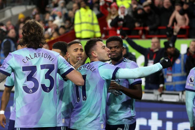 <p>Arsenal came from behind to beat Brentford </p>