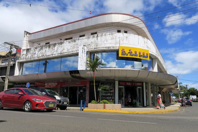 <p>File. People shop in Nadi, Fiji</p>